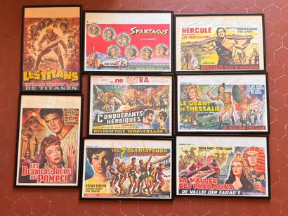 Lot of about forty framed Belgian movie posters.
Average...