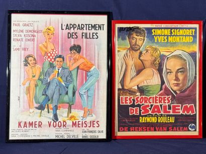 Lot of 11 framed Belgian movie posters.
Average...