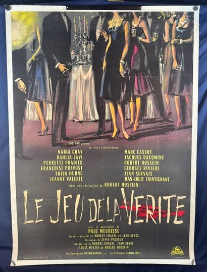 The Game of Truth (1961).
French movie poster.
156x112...