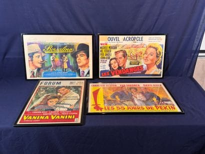 Lot of 10 framed Belgian movie posters.
Average...