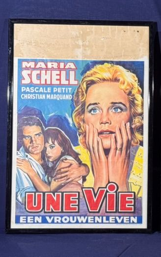 Lot of 9 framed Belgian movie posters.
Average...