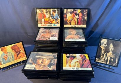 Lot of about 70 framed exploitation photos....