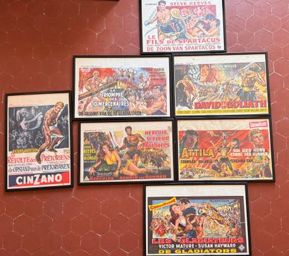 Lot of about forty framed Belgian movie posters.
Average...