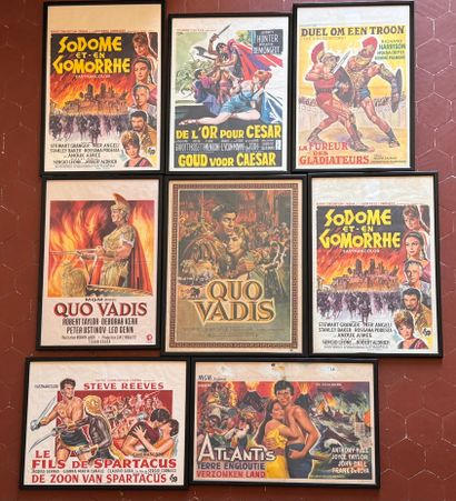 Lot of about forty framed Belgian movie posters.
Average...