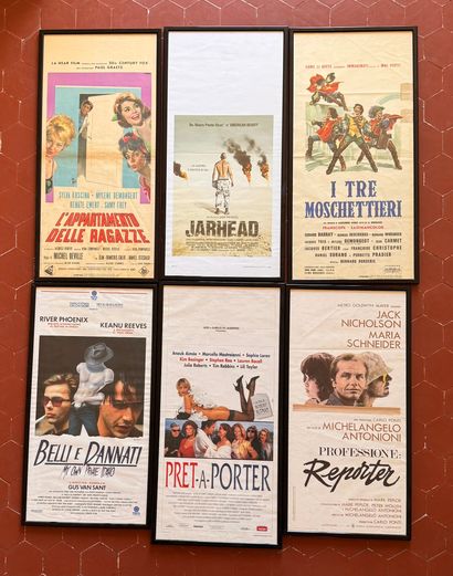 Lot of 12 framed Italian movie posters.
Average...