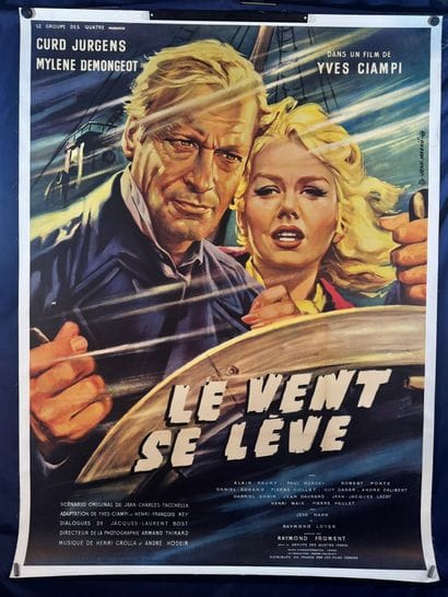 Le Vent se lève (1959).
French movie poster.
157x117...