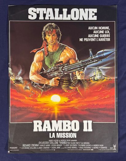 Rambo II (1985).
French movie poster.
Size:...