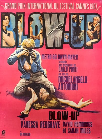 Blow-Up (1966).
French movie poster.
156x116...