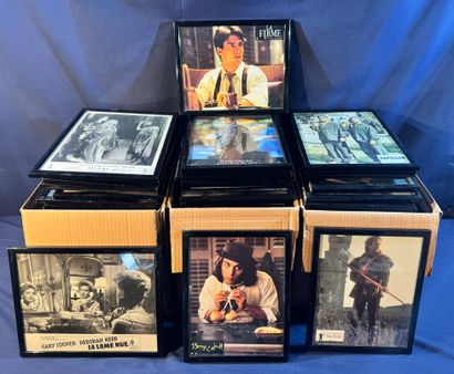 Lot of about 95 framed exploitation photographs....
