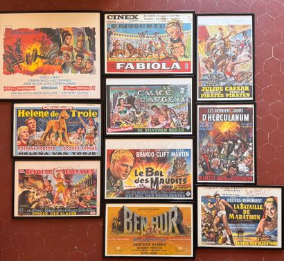 Lot of about forty framed Belgian movie posters.
Average...