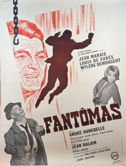 Fantomas (1964).
French movie poster.
159x120...