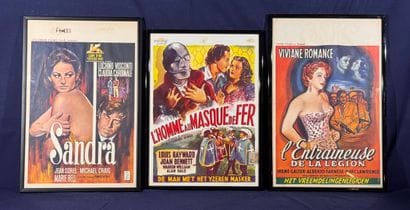 Lot of 12 framed Belgian movie posters.
Average...