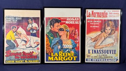 Lot of 11 framed Belgian movie posters.
Average...
