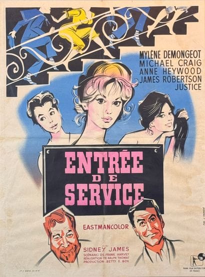 Service entrance (1959).
Framed French movie...