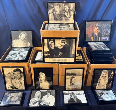 Lot of approximately 155 framed photos of...