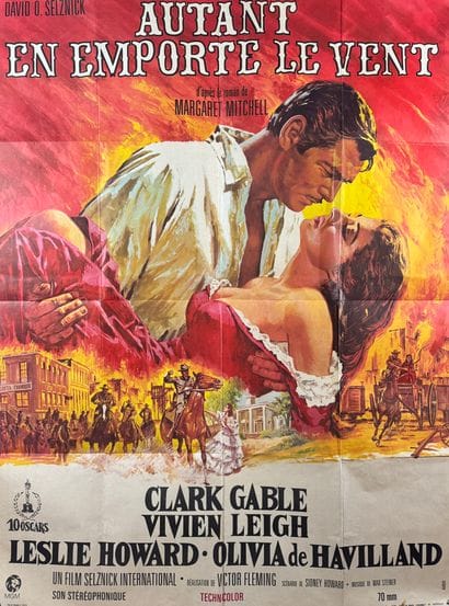 Gone with the Wind (1939).
French movie poster...