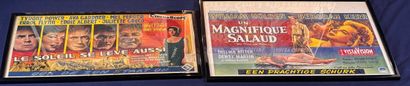 Lot of 10 framed Belgian movie posters.
Average...