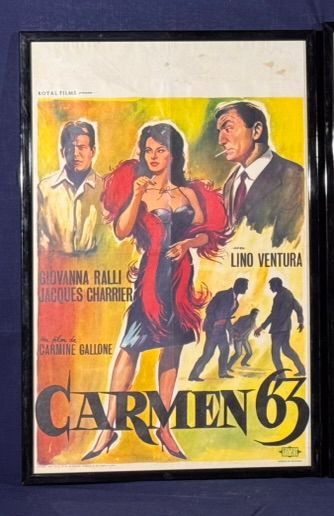 Lot of 9 framed Belgian movie posters.
Average...