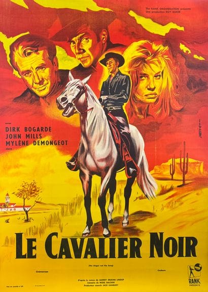 Le Cavalier noir (1961).
French movie poster.
152x115...