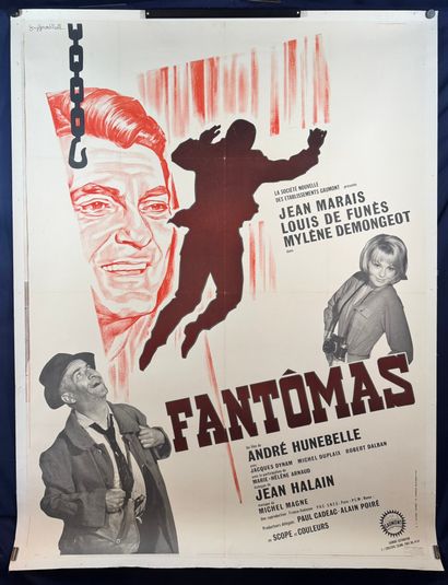 Fantomas (1964).
French movie poster.
159x120...