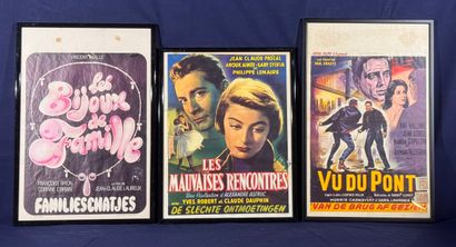 Lot of 10 framed Belgian movie posters.
Average...