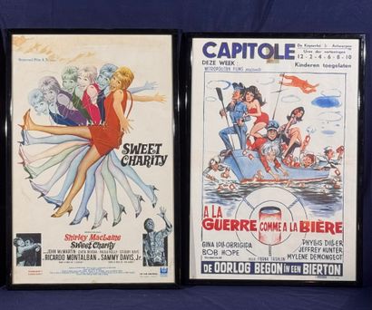 Lot of 10 framed Belgian movie posters.
Average...