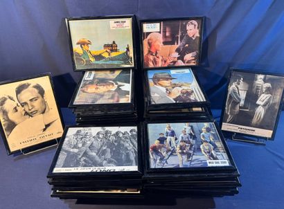 Lot of about 65 framed exploitation photos....
