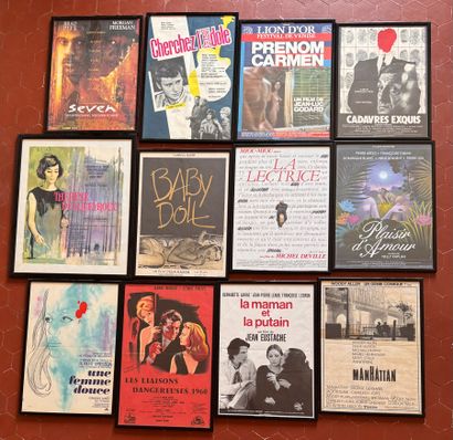 Lot of 12 French movie posters in 