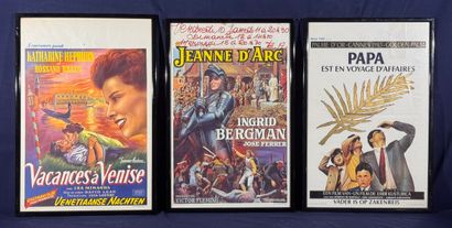 Lot of 12 framed Belgian movie posters.
Average...