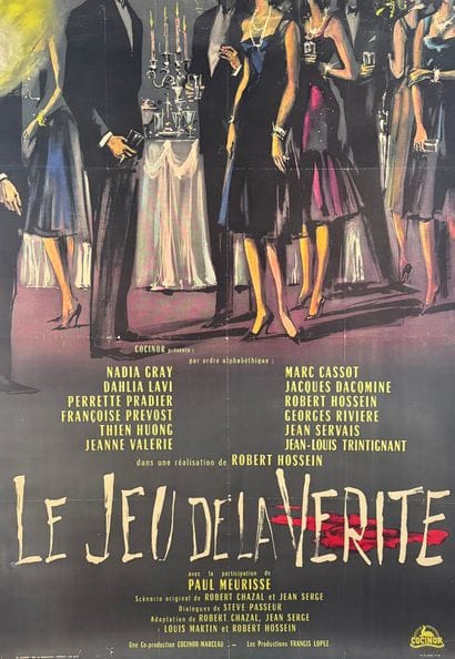The Game of Truth (1961).
French movie poster.
156x112...