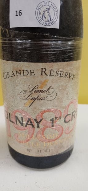 Burgundy
Volnay
	Grande Réserve
1er cru
Lionel...