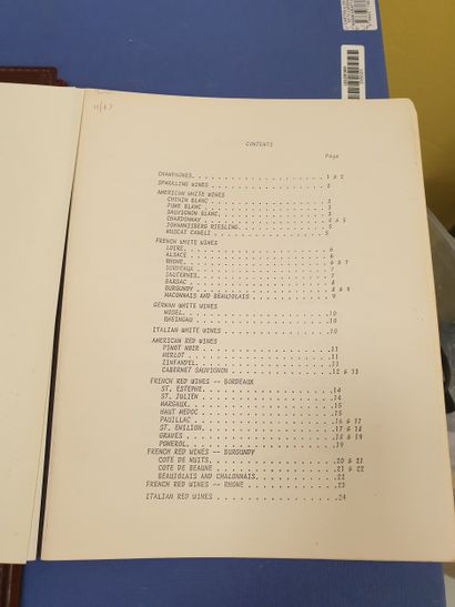 Two wine lists including restaurant La Nicoise...