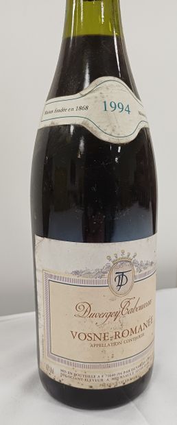 Batch of 9 Btls 
Burgundy
Vosne-Romanée
Red...