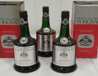 5 bottles Cognac Prince Hubert
De Polignac...