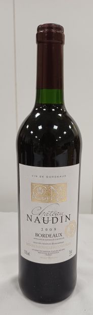 6 bottles Bordeaux red wine Château Naudin...