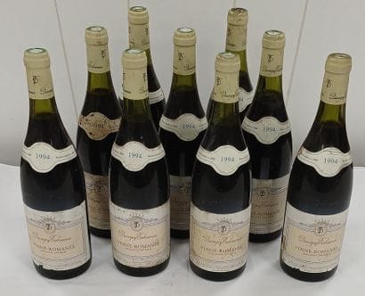 Batch of 9 Btls 
Burgundy
Vosne-Romanée
Red...
