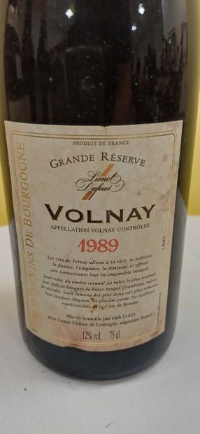 Burgundy
Volnay
	Grande Réserve
Lionel Dufour
	1989

Level:...