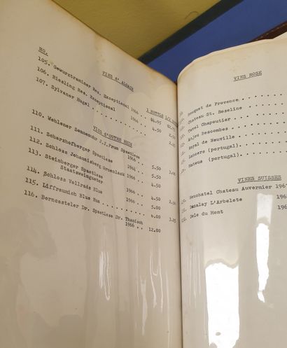 Two wine lists including restaurant La Nicoise...