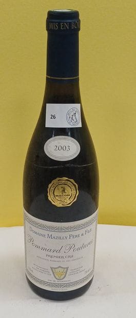 Burgundy
Pommard
Pouture
Mazilly
2003

Level:...