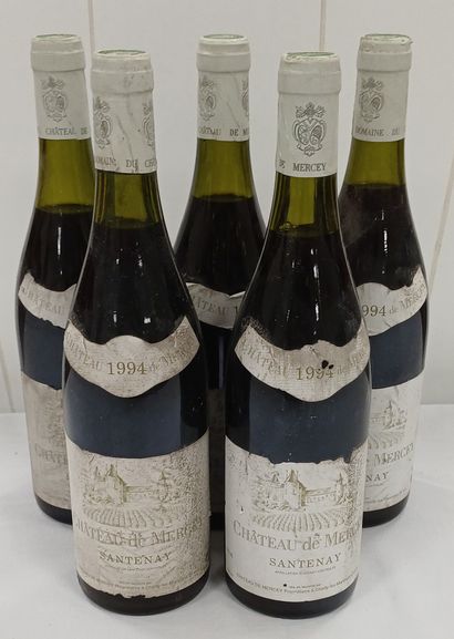 Batch of 5 Btls 
Burgundy
Mercurey
1er cru
Red...