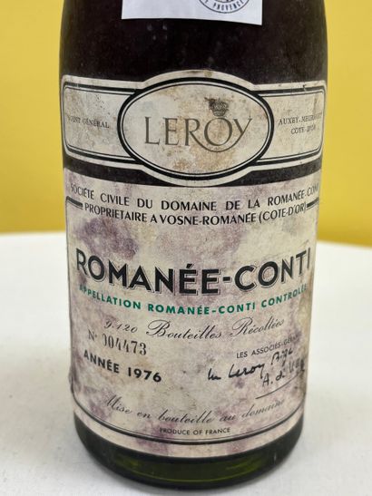Bourgogne	
Romanée-Conti		
Louis Leroy
	1976

Niveau...