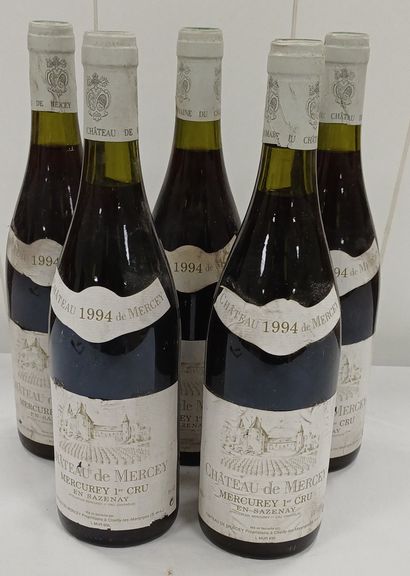 Batch of 5 Btls 
Burgundy
Mercurey
1er cru
Red...