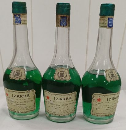 Batch of 3 Btls
	Izarra green 51° liqueur
High...