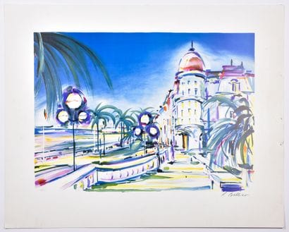 Pierre BELIER (Né ebn 1936)
Nice, le Negresco
Impression
Signée...
