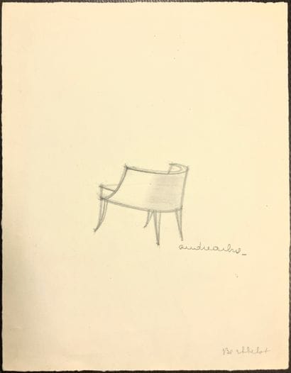 André ARBUS (1903-1969). 
Fauteuil, circa...