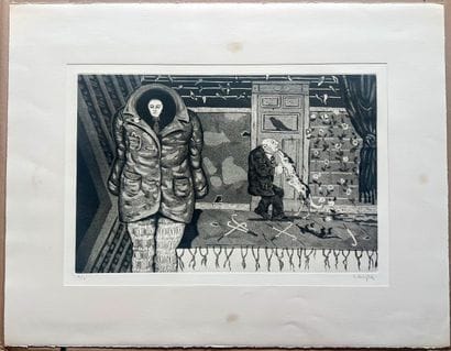 Seymour ROSOFSKY (1924–1981) 
Man and Dog
Black...