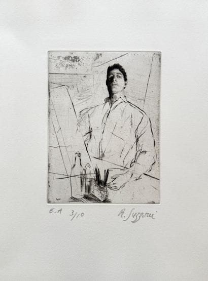 Romain SUZZONI (Né en 1950)
Portrait du peintre...