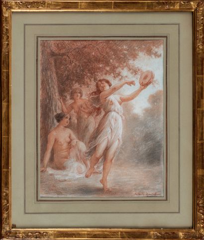 Albert FOURIE (1854-1937)
Jeunes femmes dansant
Sanguine...