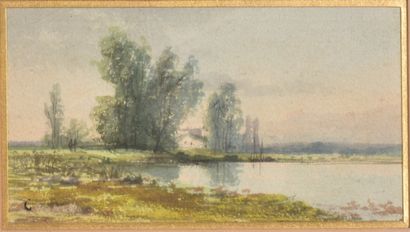 Ecole de la seconde moitié du XIXe siècle
Paysage...