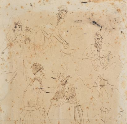 Ecole du début XXe siècle
Personnages
Encre...